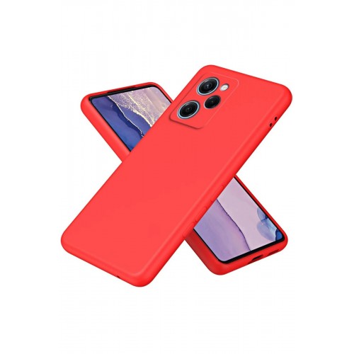 LRZ02 Xiaomi Poco X5 Pro 5G Nano içi Kadife Silikon - Kırmızı
