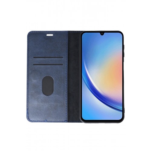 LRZ02 Samsung Galaxy A24 4G Kılıf Trend S Plus Kapaklı Kılıf - Lacivert