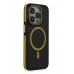 LRZ02 iPhone 14 Pro Kılıf Rocky Magsafe Kapak - Siyah-Sarı