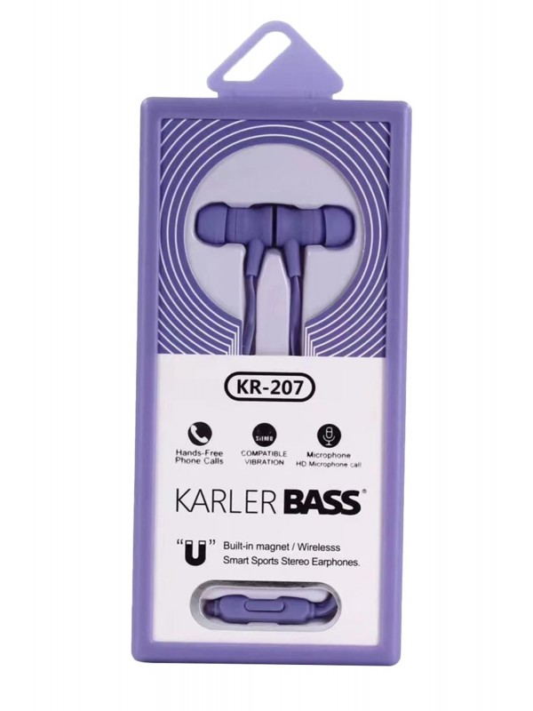LRZ02 KR-207 Mıknatıslı Kablolu Kulaklık - Mor&hellip;