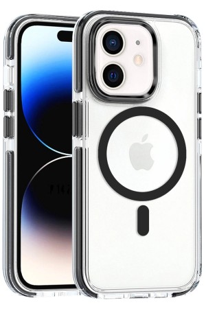 LRZ02 iPhone 11 Bella Magsafe Kapak - Siyah