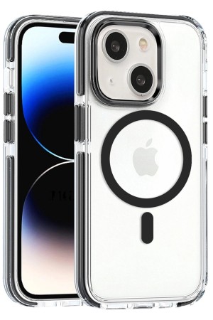 LRZ02 iPhone 15 Bella Magsafe Kapak - Siyah&hellip;