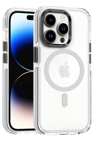 LRZ02 iPhone 15 Pro Bella Magsafe Kapak - Gri&hellip;