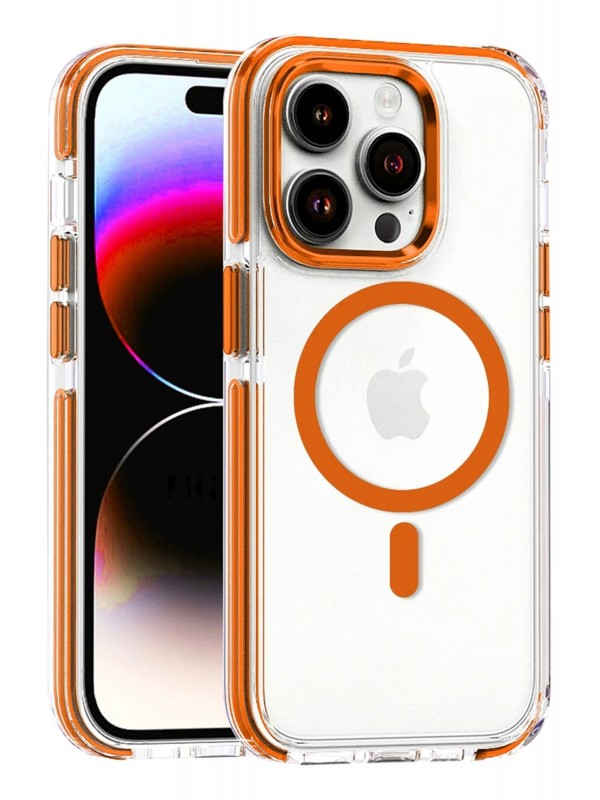LRZ02 iPhone 15 Pro Max Bella Magsafe Kapak - Turuncu&hellip;