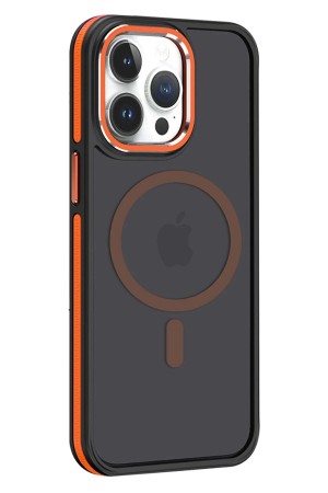 LRZ02 iPhone 14 Pro Winner Magsafe Kapak - Turuncu&hellip;
