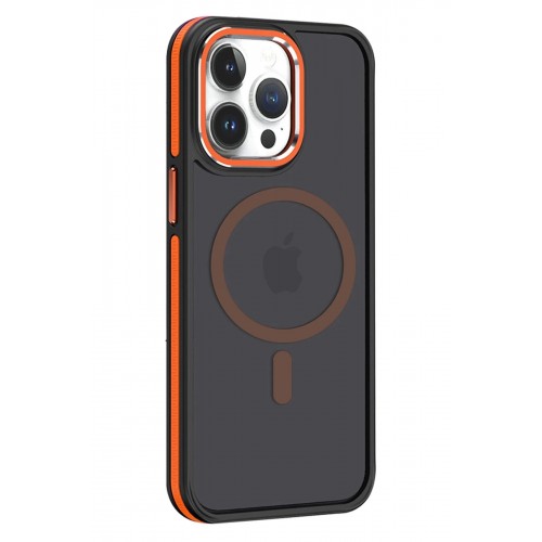 LRZ02 iPhone 14 Pro Winner Magsafe Kapak - Turuncu