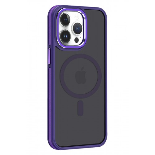 LRZ02 iPhone 14 Pro Max Winner Magsafe Kapak - Derin Mor