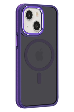 LRZ02 iPhone 15 Winner Magsafe Kapak - Derin Mor&hellip;