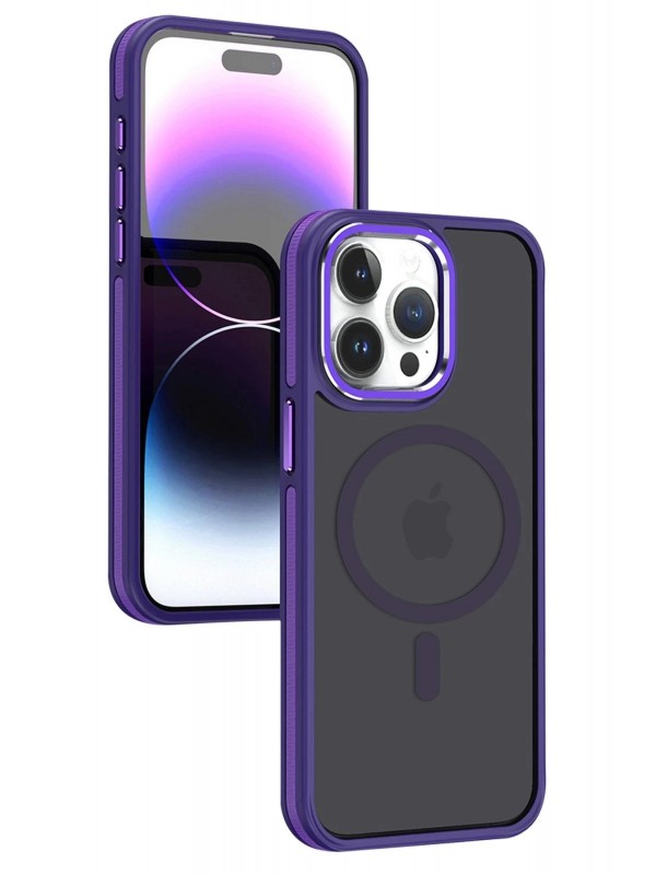 LRZ02 iPhone 15 Pro Winner Magsafe Kapak - Derin Mor&hellip;