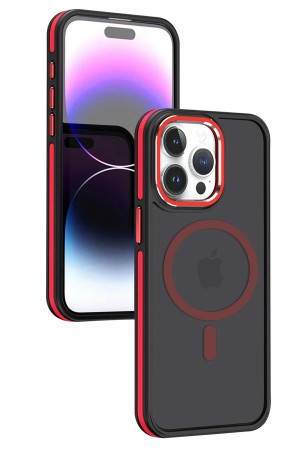 LRZ02 iPhone 15 Pro Winner Magsafe Kapak - Kırmızı&hellip;