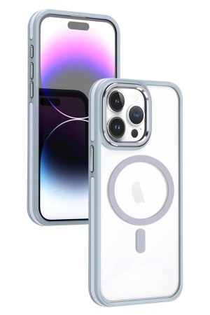 LRZ02 iPhone 15 Pro Winner Magsafe Kapak - Gri&hellip;