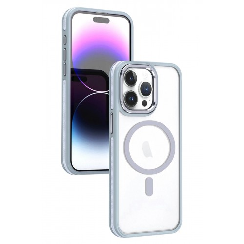 LRZ02 iPhone 15 Pro Winner Magsafe Kapak - Gri