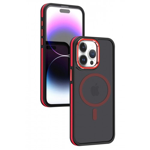 LRZ02 iPhone 15 Pro Max Winner Magsafe Kapak - Kırmızı