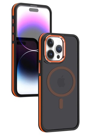 LRZ02 iPhone 15 Pro Max Winner Magsafe Kapak - Turuncu&hellip;