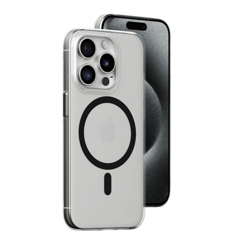 LRZ02 iPhone 15 Pro Kılıf Bubble Magsafe Kapak - Siyah