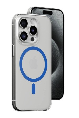 LRZ02 iPhone 15 Pro Kılıf Bubble Magsafe Kapak - Mavi&hellip;