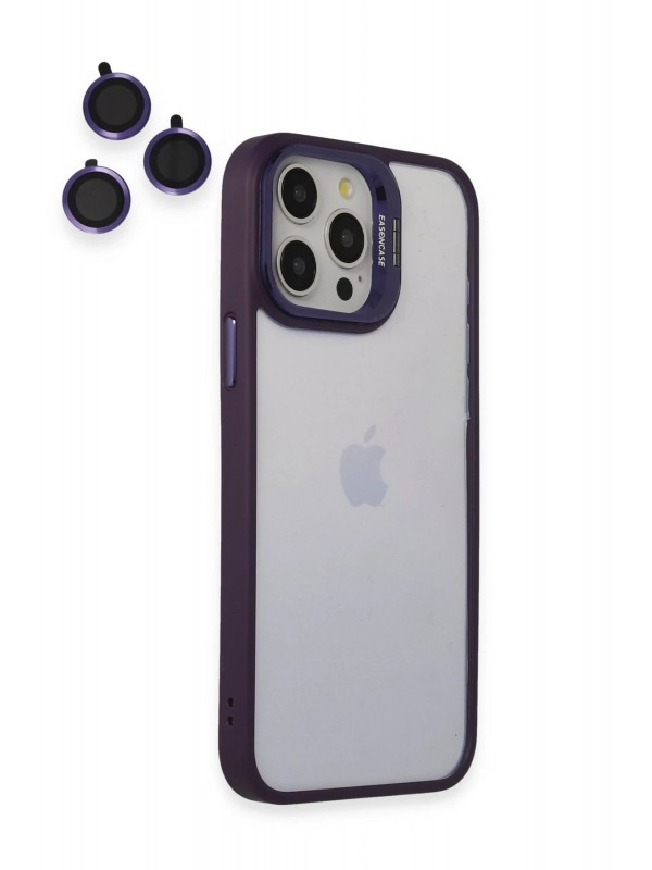 LRZ02 iPhone 14 Pro Kılıf Roblox Lens Standlı Kapak - Mor&hellip;