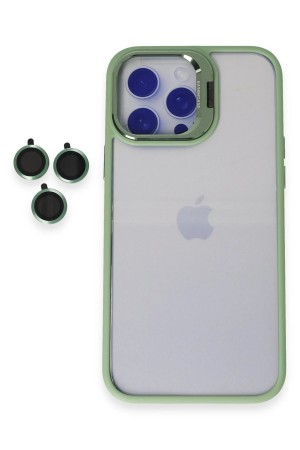 LRZ02 iPhone 15 Pro Max Kılıf Roblox Lens Standlı Kapak - Yeşil&hellip;