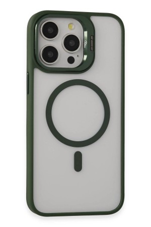 LRZ02 iPhone 15 Pro Max Kılıf Roblox Lens Magsafe Standlı Kapak - Koyu &hellip;