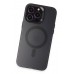 LRZ02 iPhone 15 Pro Kılıf Mateks Magsafe Kapak - Siyah