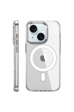 LRZ02 iPhone 15 Pro Kılıf Crystal Magsafe Kapak - Şeffaf&hellip;