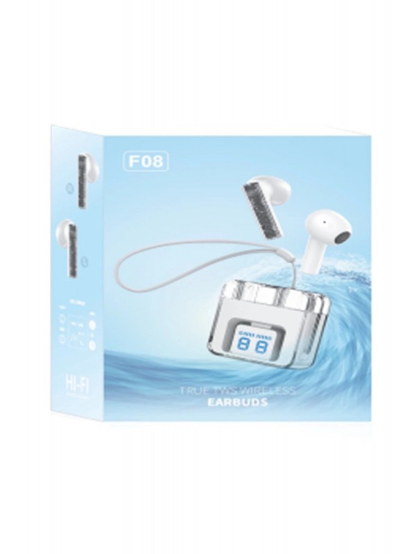 LRZ02 F08 Dijital Şarj Göstergeli TWS Bluetooth Kulaklık - Mavi&hellip;