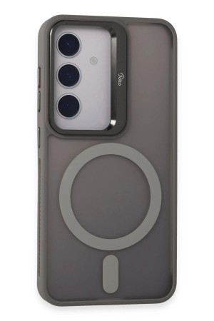 LRZ02 Samsung Galaxy S24 Flet Lens Magsafe Kapak - Gri&hellip;