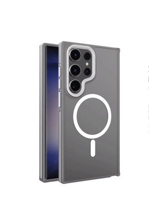 LRZ02 Samsung Galaxy S23 Ultra Winner Magsafe Kapak - Gri&hellip;