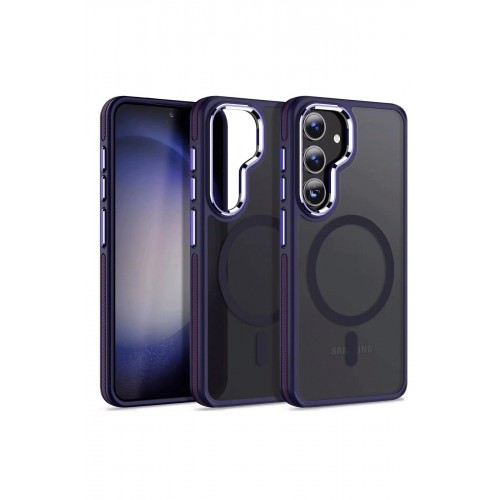 LRZ02 Samsung Galaxy S24 Winner Magsafe Kapak - Derin Mor