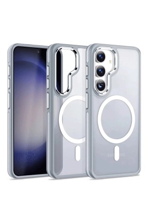 LRZ02 Samsung Galaxy S24 Winner Magsafe Kapak - Gri&hellip;