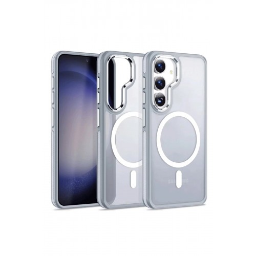 LRZ02 Samsung Galaxy S24 Winner Magsafe Kapak - Gri