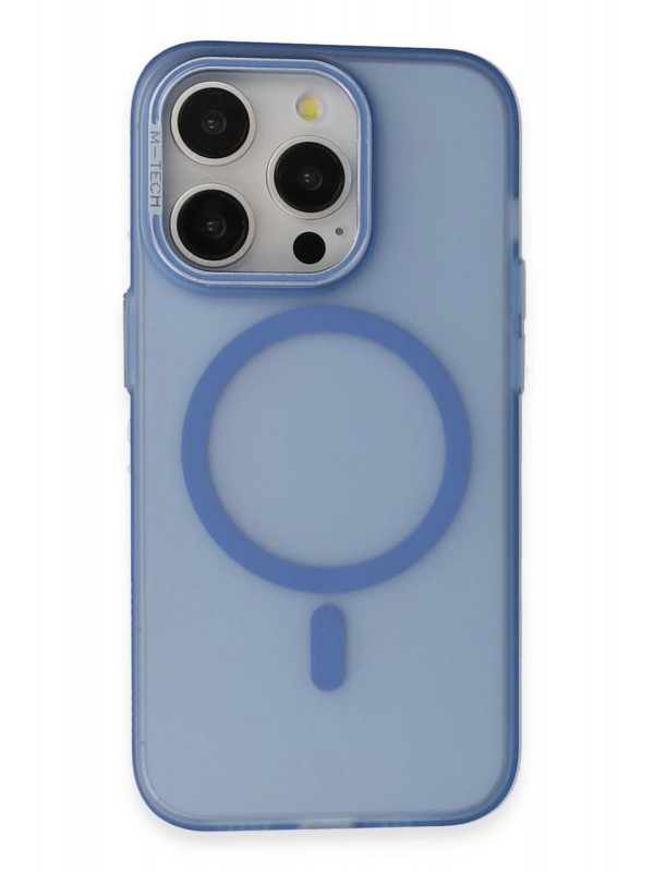 LRZ02 iPhone 14 Pro Max Frost Standlı Magsafe Kapak - Sierra Blue&hellip;