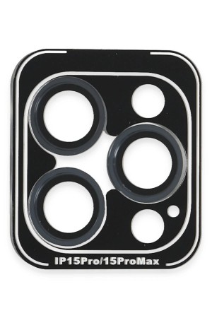 LRZ02 iPhone 15 Pro Max PVD Metal Kamera Lens - Lacivert