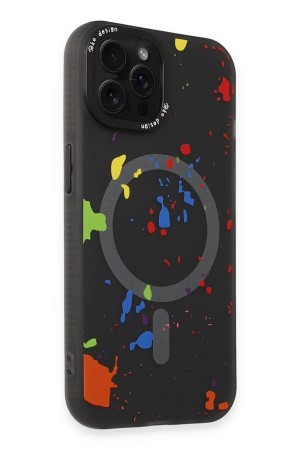LRZ02 iPhone 14 Pro Colorful Magsafe Kapak - Siyah&hellip;