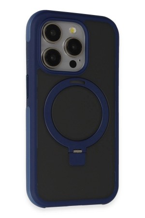 LRZ02 iPhone 15 Pro Max Zorda Airbag Magsafe Standlı Kapak - Lacivert&hellip;
