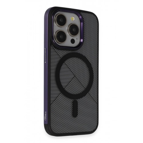 LRZ02 iPhone 14 Pro Vito Magsafe Kapak - Derin Mor