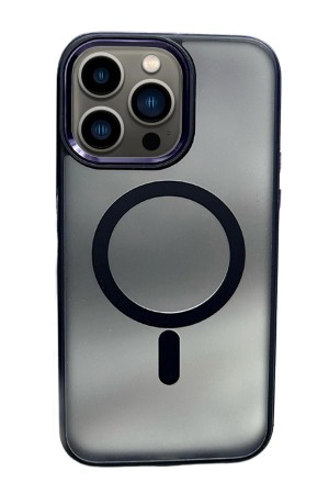 LRZ02 iPhone 13 Pro Max Solid Magsafe Kapak - Derin Mor&hellip;