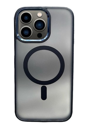 LRZ02 iPhone 14 Pro Solid Magsafe Kapak - Lacivert&hellip;