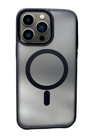 LRZ02 iPhone 15 Pro Solid Magsafe Kapak - Siyah&hellip;