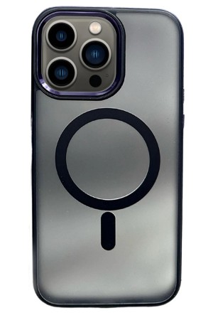 LRZ02 iPhone 15 Pro Max Solid Magsafe Kapak - Derin Mor&hellip;
