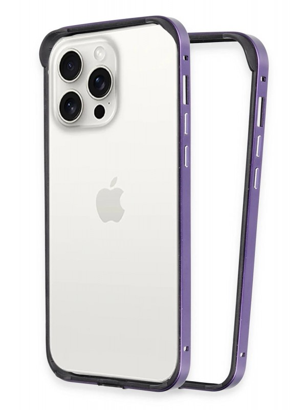 LRZ02 iPhone 14 Pro Land Bumper Koruma Kapak - Derin Mor&hellip;