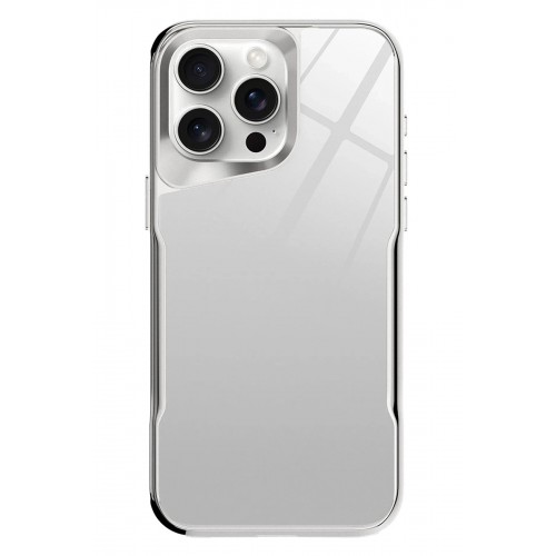 LRZ02 iPhone 14 Pro Craft Kapak - Gümüş