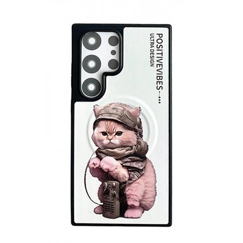 LRZ02 Samsung Galaxy S24 Ultra Fun Magsafe Kapak - Beyaz