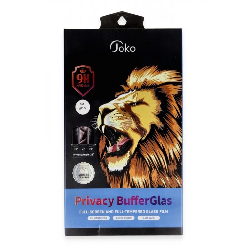 LRZ02 iPhone 14 Buffer Hayalet Cam Ekran Koruyucu - Siyah