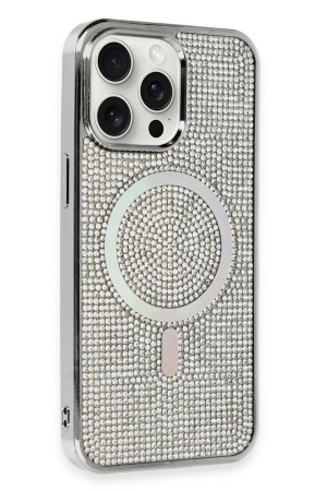 LRZ02 iPhone 15 Pro Kılıf Helen Magsafe Kapak - Gümüş&hellip;