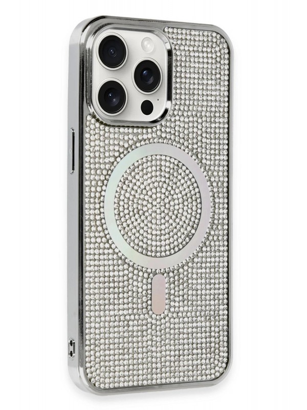 LRZ02 iPhone 15 Pro Kılıf Helen Magsafe Kapak - Gümüş&hellip;