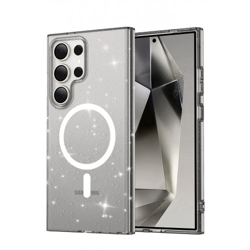 LRZ02 Samsung Galaxy S23 Ultra Kılıf Star Magsafe Kapak - Siyah