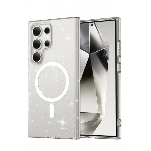 LRZ02 Samsung Galaxy S24 Ultra Kılıf Star Magsafe Kapak - Şeffaf
