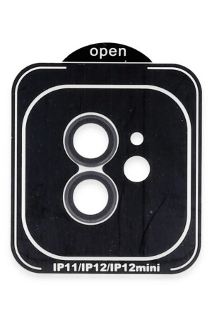 LRZ02 iPhone 11 PVD Metal Kamera Lens - Siyah