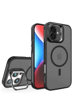 LRZ02 iPhone 16 Flet Lens Magsafe Kapak - Siyah&hellip;